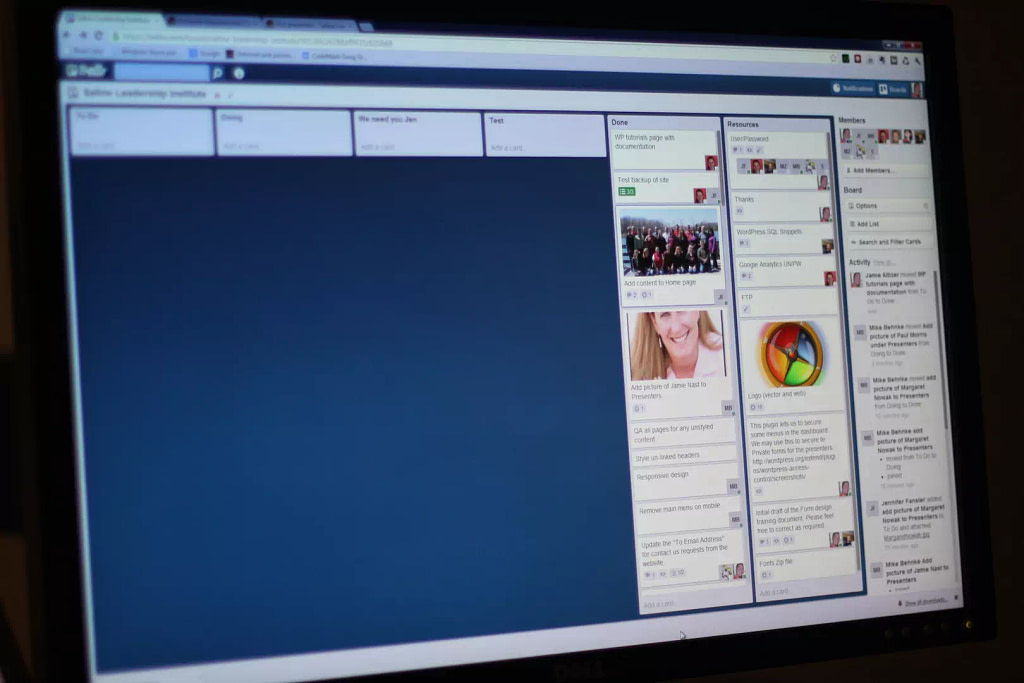 A Monitor Displaying A Piece Of Event Management Software On It. 