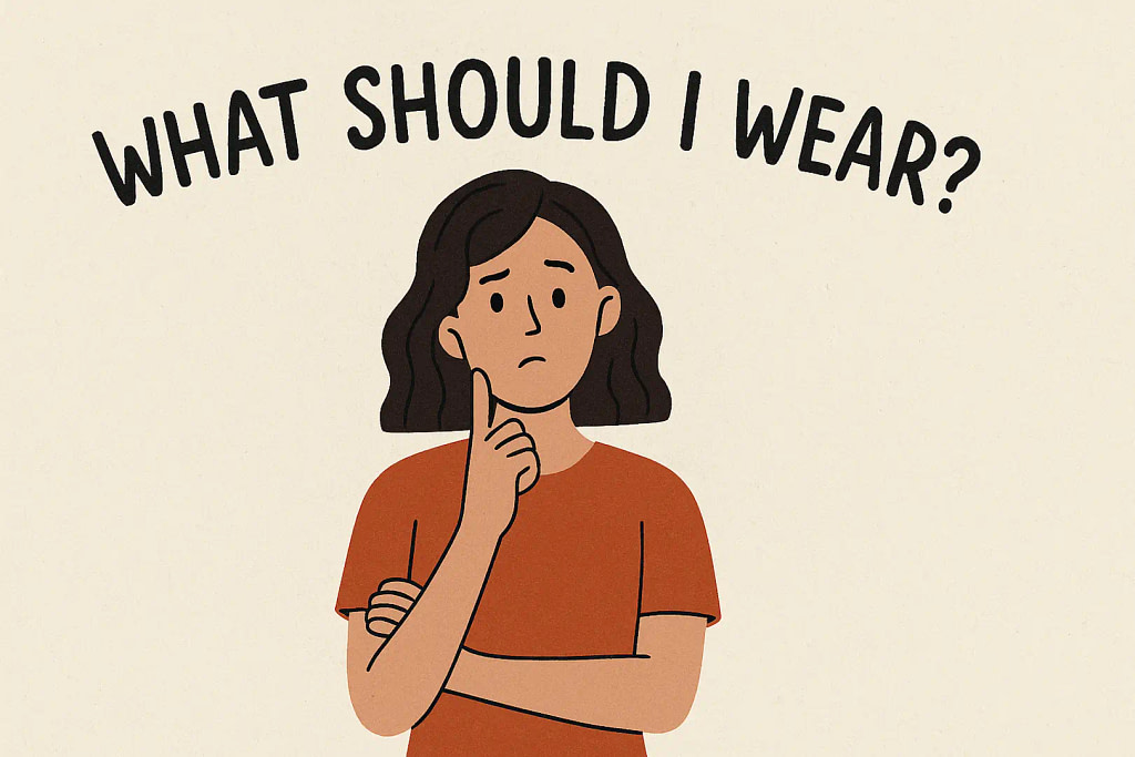 Deciding What To Wear To A Trade Show – Illustration Of Professional Attire Choice