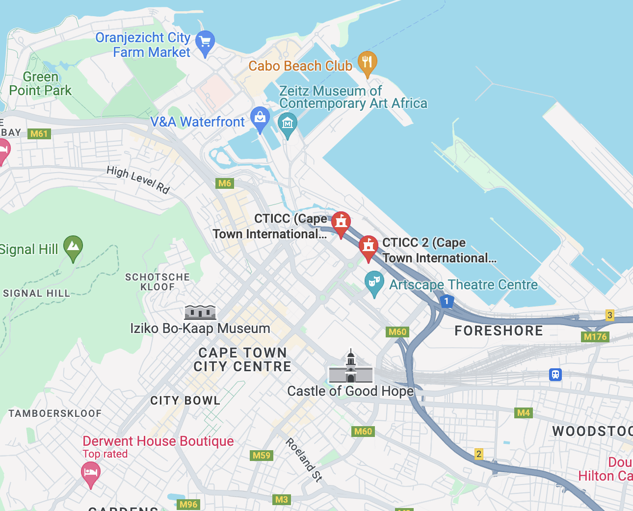 Captivating Cape Town Map For Trade Show Exhibitions