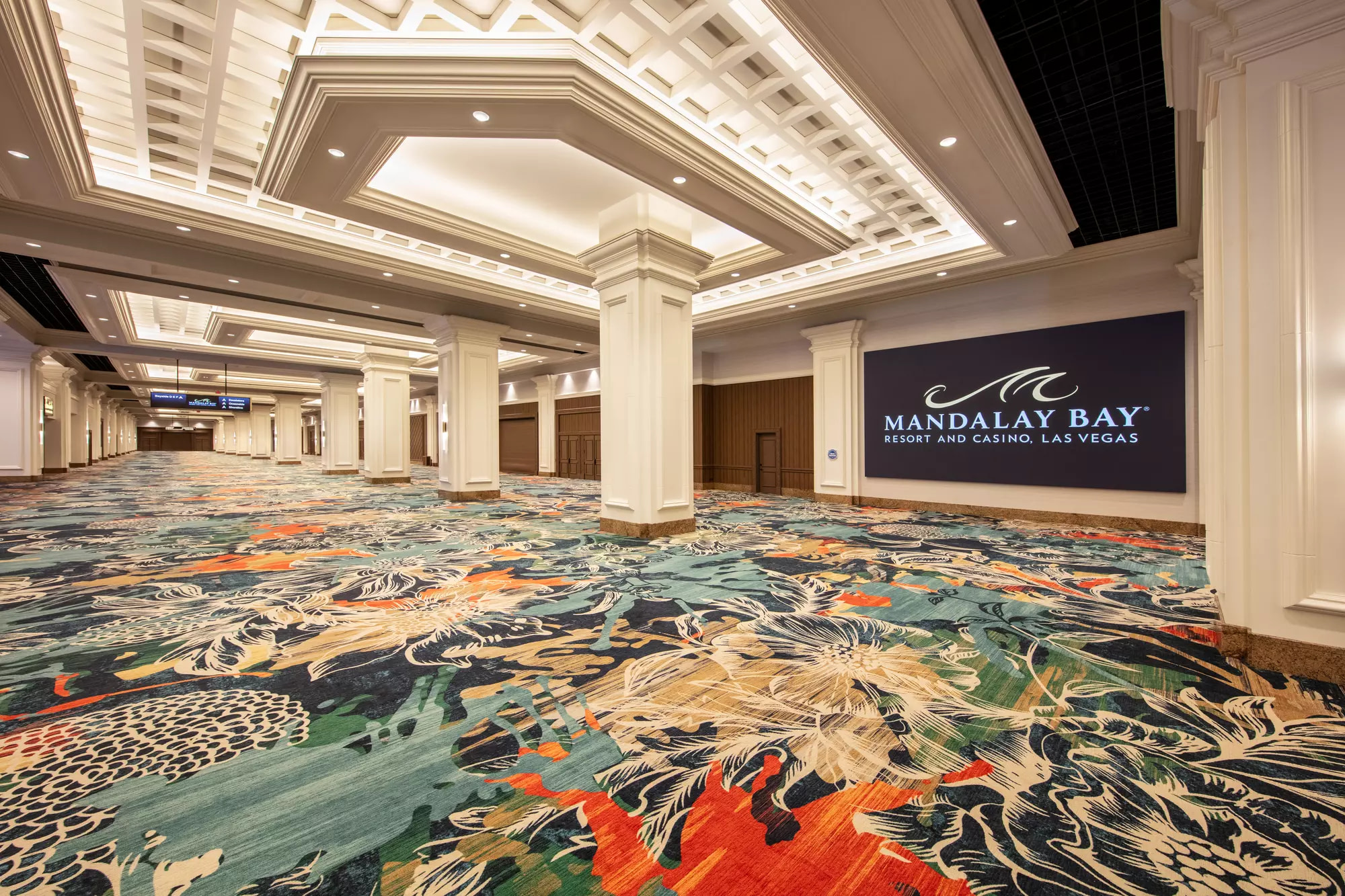 Distinctive Mandalay Bay Convention Center Interior – Grand Carpeted Ballroom With...
